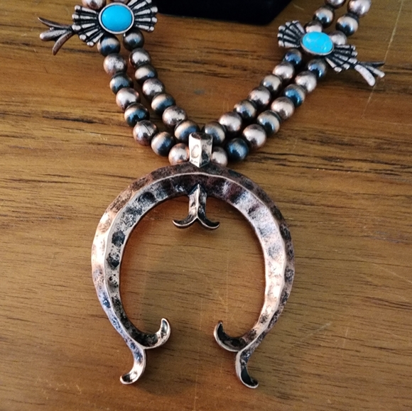 Shyanne Bootbarn Copper and Turquoise Necklace - Picture 2 of 5